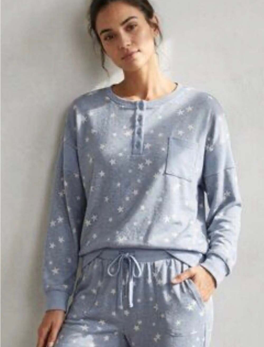 Splendid Star Print Lounge Set Size M Blue Pajamas
